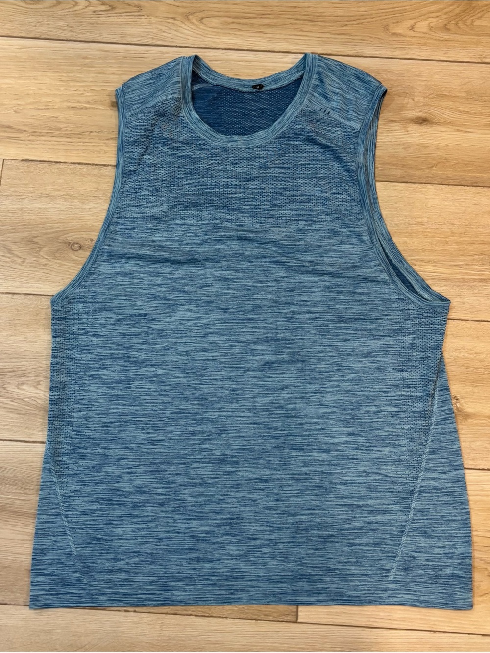Lululemon Men Poseidon Hydra Blue Metal Vent Tech Tank Top Muscle Medium M